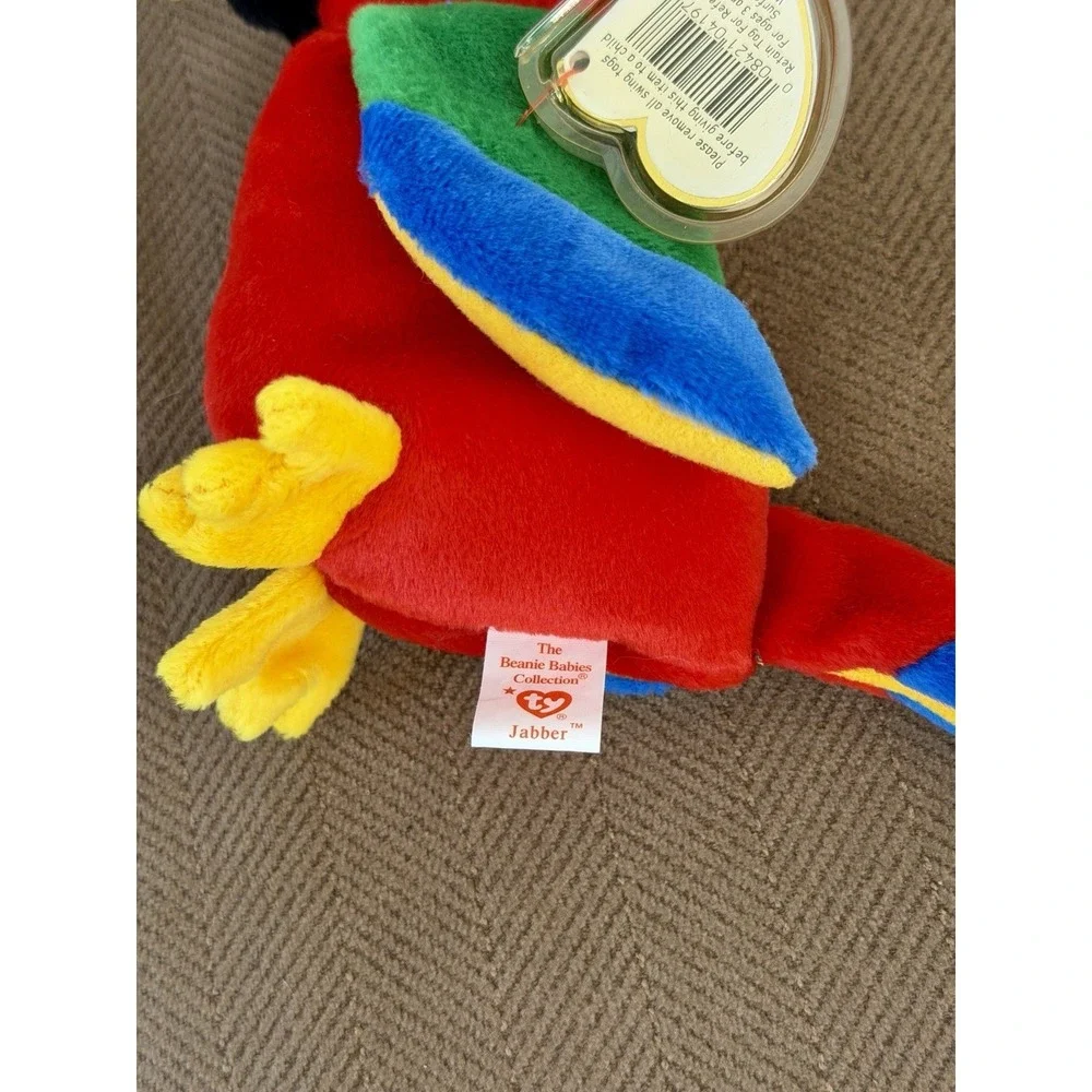 Rare Vintage Ty 4197 Beanie Baby Jabber The Parrot Tropical Bird Sealed Tag